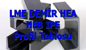 LME DEMİR HEA HEB IPE Profil Tablosu