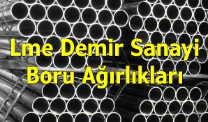 Lme Demir Sanayi Boru Ağırlıkları