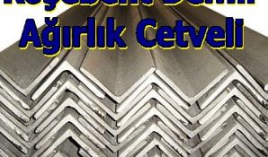 KÖŞEBENT DEMİR AĞIRLIK TABLOSU